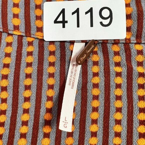 Free People Floral Embroidered Blouse in Rust - Picture 7 of 10